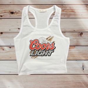 Coors Light Cropped Tank Top